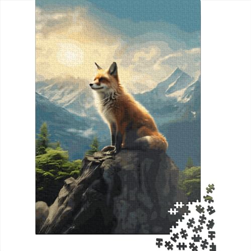 Fox Mountains Puzzles 1000 Teile Schwer Puzzle Spielzeug Lernspiel Impossible Herausforderungsspielzeug Für Erwachsene Kinder 1000pcs (75x50cm) von LMYmoney