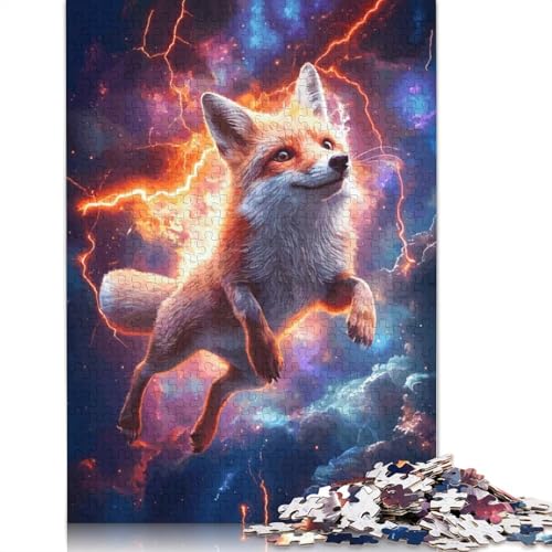 Fox in Space Puzzles 1000 Teile Schwer Puzzle Spielzeug Lernspiel Impossible Herausforderungsspielzeug Für Erwachsene Kinder 1000pcs (40x28cm) von LMYmoney