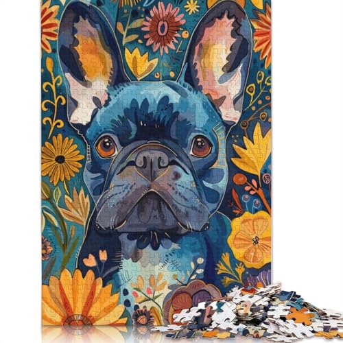 French Bulldog Puzzle 1000 Teile Schwer Puzzle Spielzeug Lernspiel Impossible Herausforderung Spielzeug Für Erwachsene Und Kinder in Bewährter 1000pcs (40x28cm) von LMYmoney