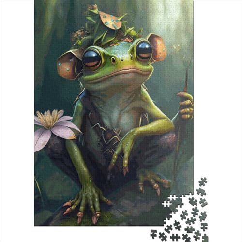Frog Cartoon Puzzle 1000 Teile Schwer Puzzle Spielzeug Pädagogisches Spiel Impossible Herausforderung Spielzeug Für Erwachsene Und Kinder Ab 14 Jahren 1000pcs (75x50cm) von LMYmoney