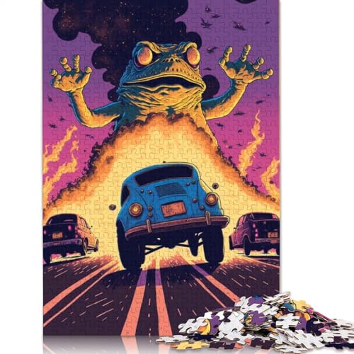 Froschmonster-Puzzle, Familienspaß, rechteckiges Papierpuzzle für Kinder und Erwachsene ab 12 Jahren, Geburtstagsgeschenk, 1000 Teile (75 x 50 cm) von LMYmoney