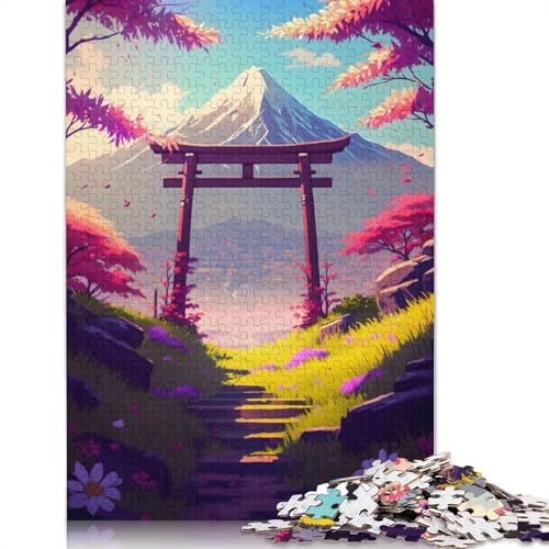 Frühling in Japan, 1000-teiliges Puzzle, Denksportaufgabe, Problemlösungspuzzle für Erwachsene und Kinder, 1000 Teile (75 x 50 cm) von LMYmoney