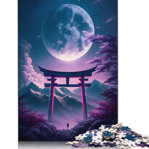 Full Mon In Torii Gate 1000-teiliges Puzzle, interessanter Stressabbau, Beste Puzzles für Kinder ab 12 Jahren, 1000 Teile (75 x 50 cm) von LMYmoney
