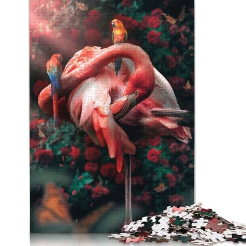 Funky Flamingo Puzzle, schwierige Herausforderung, 100% recycelter Karton, Puzzle für Kinder ab 12 Jahren, 1000 Teile (26 x 38 cm) von LMYmoney