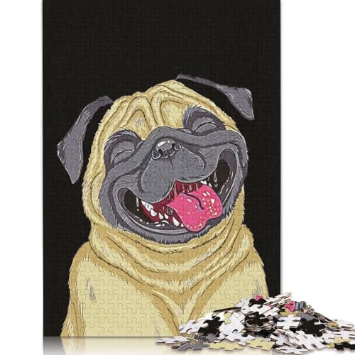 Funny Dog Puzzle 1000-teilige Schwer Puzzle Spielzeug Lernspiel Impossible Herausforderung Spielzeug Für Erwachsene Kinder 1000pcs (75x50cm) von LMYmoney