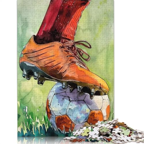 Fußballschuh und Ball, 1000-teiliges Puzzle für Erwachsene, kreative Spiele, Herren-Puzzle, Geschenke für Erwachsene und Kinder, 1000 Teile (75 x 50 cm) von LMYmoney