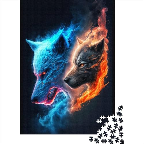 Galactic Art Wolf Puzzle, Relax Challenge Toy, Premium-Puzzle aus Karton für Erwachsene und Kinder, 1000 Teile (38 x 26 cm) von LMYmoney