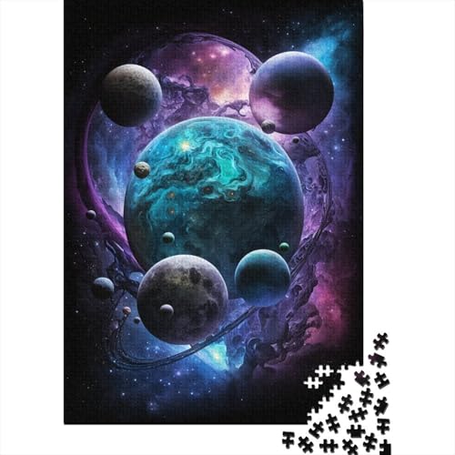 Galaxie-Planeten-Puzzle, herausfordernd und knifflig, Premium-Karton-Puzzle für Erwachsene, Teenager, 1000 Teile (38 x 26 cm) von LMYmoney