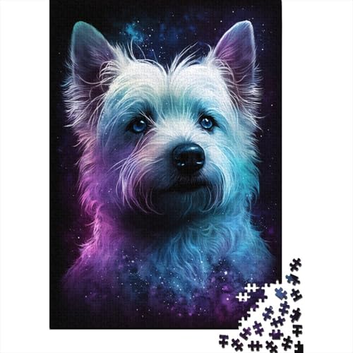 Galaxy Animal Dog Puzzle, 100% recycelter Karton, 100% recycelter Karton, Puzzle für Jungen oder Mädchen, 1000 Teile (38 x 26 cm) von LMYmoney