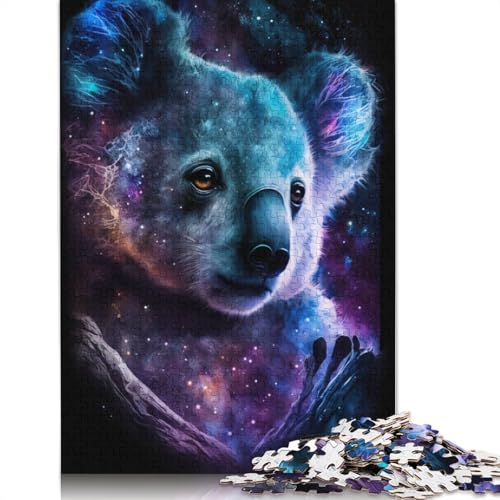Galaxy Animal Koala 1000-teiliges Puzzle für Teenager, Geschenke, Holzpuzzle, Puzzle für Erwachsene, Lernspiele für Zuhause, DIY-Spielzeug, 1000 Teile (75 x 50 cm) von LMYmoney