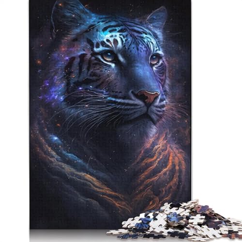 Galaxy Animal Tiger Puzzle Spielzeug Lernspiel Premium Karton Puzzle für Erwachsene Kinder 1000 Teile (75x50cm) von LMYmoney
