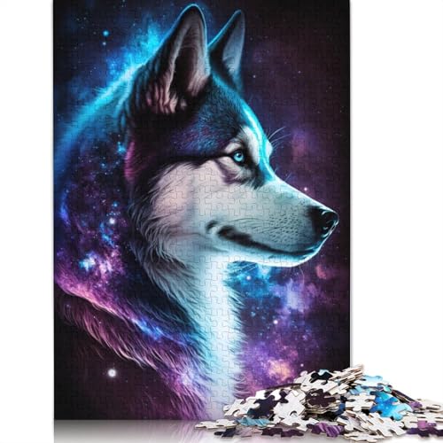 Galaxy Art Husky Puzzle, anspruchsvolle Familienspiele, 100% recycelter Karton, Puzzle für Erwachsene und Kinder, Geburtstagsgeschenk, 1000 Teile (75 x 50 cm) von LMYmoney