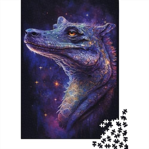 Galaxy Art Krokodil-Puzzles für Erwachsene, 1000-teiliges Puzzle für Teenager ab 12 Jahren, 1000 Teile (38 x 26 cm) von LMYmoney