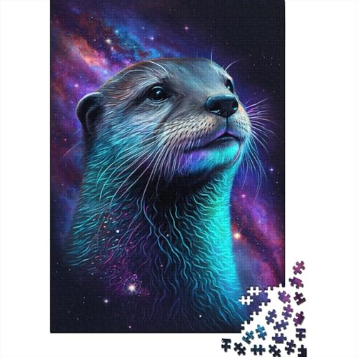 Galaxy Art Otter Puzzle, Dekompressionsspielzeug, rechteckiges Papierpuzzle für Kinder und Erwachsene ab 12 Jahren, 1000 Teile (38 x 26 cm) von LMYmoney