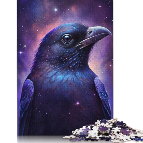 Galaxy Crow Puzzle, Premium-Puzzle aus 100% recyceltem Kartonpapier, rechteckig, für Erwachsene und Teenager, einzigartiges Geschenk, 1000 Teile (75 x 50 cm) von LMYmoney