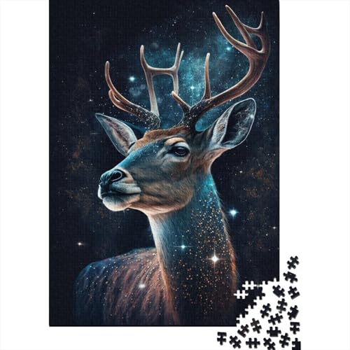 Galaxy Deer Puzzles für Erwachsene, 1000-teiliges Puzzle für Teenager ab 12 Jahren, 1000 Teile (38 x 26 cm) von LMYmoney