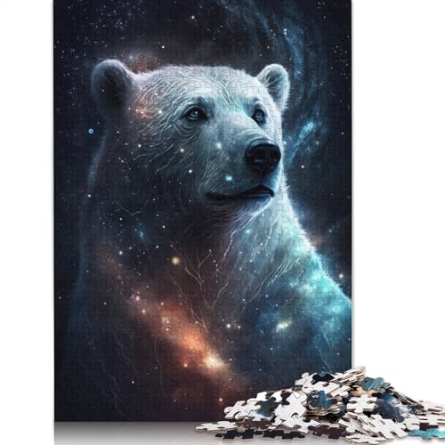 Galaxy-Eisbär-Puzzle, 100% recycelter Karton, 100% recycelter Karton, Puzzle für Jungen oder Mädchen, 1000 Teile (75 x 50 cm) von LMYmoney
