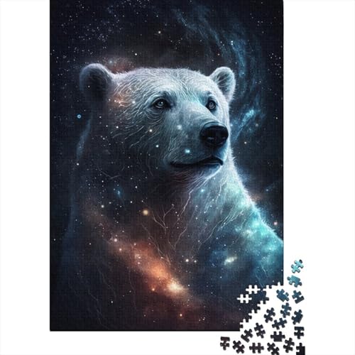 Galaxy Eisbär-Puzzle, Lernspiele, Familienaktivitäten, Premium-Karton-Puzzle für Frauen und Männer, 1000 Teile (38 x 26 cm) von LMYmoney