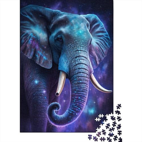 Galaxy Elephant Puzzle DIY Spiel Papier Rechteckiges Puzzle für Jungen oder Mädchen Geburtstagsgeschenk 1000 Teile (38x26cm) von LMYmoney