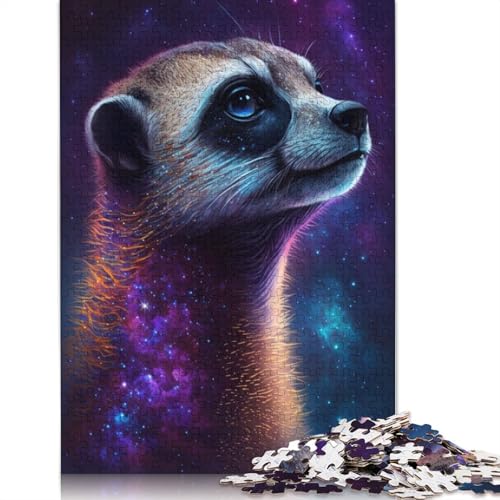 Galaxy Erdmännchen-Puzzle, Dekompressionsspielzeug, rechteckiges Papierpuzzle für Kinder und Erwachsene ab 12 Jahren, 1000 Teile (75 x 50 cm) von LMYmoney