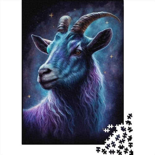 Galaxy Goat Space Puzzle, 100% recycelter Karton, 100% recycelter Karton, Puzzle für Jungen oder Mädchen, 1000 Teile (38 x 26 cm) von LMYmoney