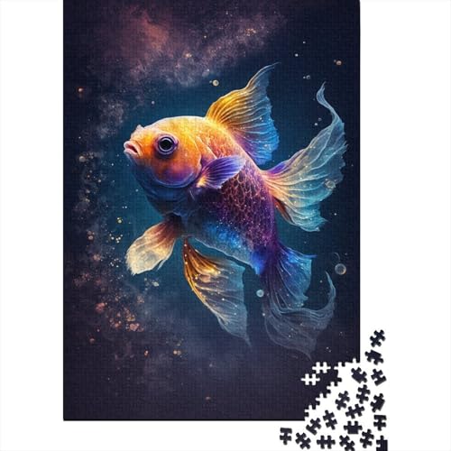 Galaxy Goldfisch-Puzzle, Relax-Challenge-Spielzeug, Premium-Karton-Puzzle für Erwachsene und Kinder, 1000 Teile (38 x 26 cm) von LMYmoney