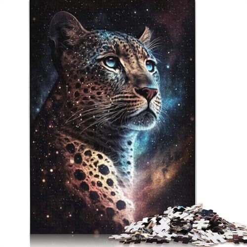 Galaxy Leopard 1000-teiliges Holzpuzzle für Erwachsene, Puzzle, Lernspiel, Herausforderungsspielzeug, 1000 Teile (75 x 50 cm) von LMYmoney