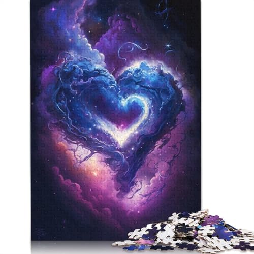 Galaxy Love Cloud Puzzle, rechteckig, aus Pappe, 100% recyceltem Karton, Puzzle für Erwachsene und Kinder, 1000 Teile (75 x 50 cm) von LMYmoney