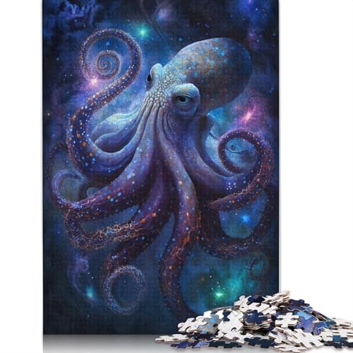 Galaxy Octopus Puzzle, umweltfreundliche Materialien, 100% recycelter Karton, Puzzle für Erwachsene und Kinder, 1000 Teile (75 x 50 cm) von LMYmoney