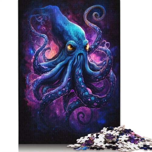 Galaxy Octopus Puzzle DIY Spiel Papier Rechteckiges Puzzle für Jungen oder Mädchen Geburtstagsgeschenk 1000 Teile (75x50cm) von LMYmoney