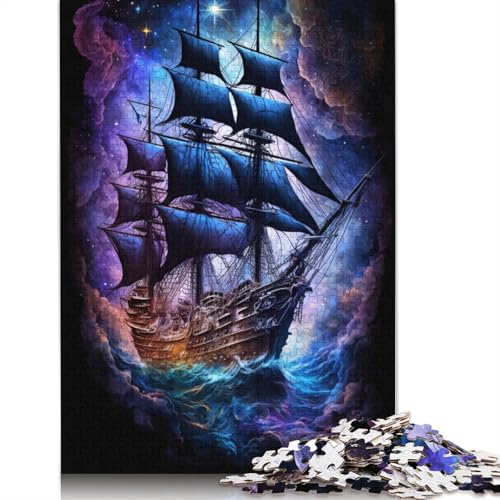 Galaxy Piratenschiff-Puzzle, Lernspiele, Familienaktivitäten, Premium-Karton-Puzzle für Frauen und Männer, 1000 Teile (75 x 50 cm) von LMYmoney