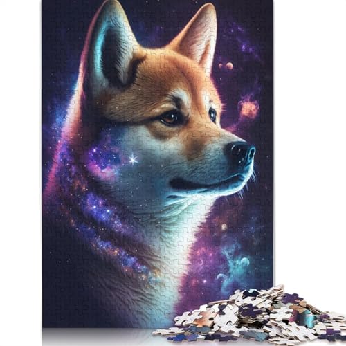 Galaxy Shiba Inu Puzzle für Erwachsene und Jugendliche, 1000 Teile, Holzpuzzle für Erwachsene, Puzzles für Jugendliche ab 12 Jahren, (75 x 50 cm) von LMYmoney