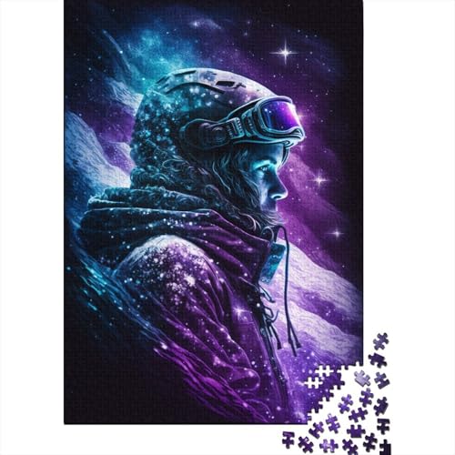 Galaxy Skiing Puzzle, Stressabbau, 100% recycelter Karton, Puzzle für Erwachsene und Kinder, einzigartiges Geschenk, 1000 Teile (38 x 26 cm) von LMYmoney