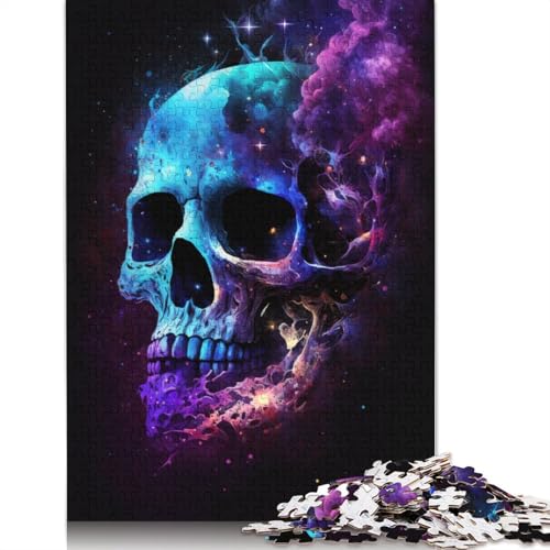 Galaxy Skull Puzzle für Erwachsene und Jugendliche, 1000 Teile, Holzpuzzle für Erwachsene, Puzzles für Jugendliche ab 12 Jahren, 1000 Teile (75 x 50 cm) von LMYmoney