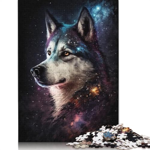 Galaxy Space Husky-Puzzles für Erwachsene, 1000-teiliges Puzzle für Teenager ab 12 Jahren, 1000 Teile (75 x 50 cm) von LMYmoney