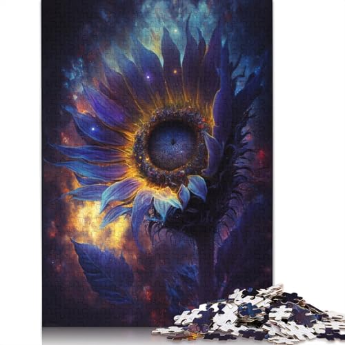 Galaxy Sunflower Puzzle, Dekompressionsspielzeug, rechteckiges Papierpuzzle für Kinder und Erwachsene ab 12 Jahren, 1000 Teile (75 x 50 cm) von LMYmoney