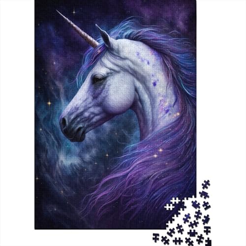Galaxy Unicorn 1000-teiliges Puzzle, Holzpuzzle für Teenager, lustige Puzzles 1000 Teile (38 x 26 cm) von LMYmoney