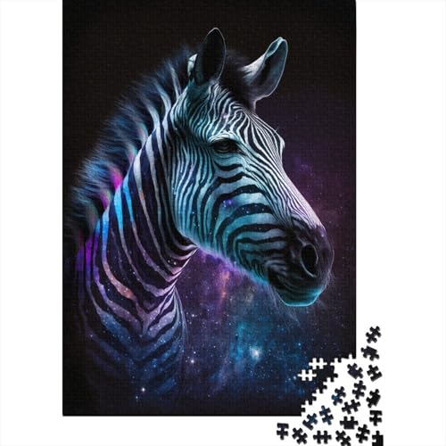 Galaxy Zebra Puzzle DIY Spiel Papier Rechteckiges Puzzle für Jungen oder Mädchen Geburtstagsgeschenk 1000 Teile (38x26cm) von LMYmoney