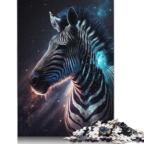 Galaxy Zebra Puzzles 1000 Teile Holzpuzzles für Erwachsene und Teenager Familienspiel 1000 Stück (75x50cm) von LMYmoney
