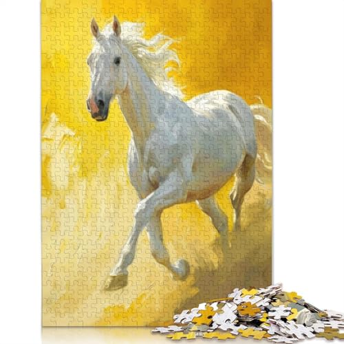 Gallop Glow Puzzles 1000 Teile Schwer Puzzle Spielzeug Pädagogisches Spiel Impossible Herausforderungsspielzeug Für Erwachsene Und Kinder in Bewährter 1000pcs (38x26cm) von LMYmoney