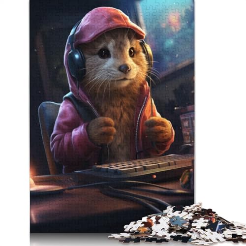 Gamer Rabbit 1000-teiliges Puzzle für Erwachsene | | Familienspaß-Puzzles für Erwachsene, Denkspiele (75 x 50 cm) von LMYmoney