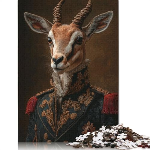 Gazelle General Puzzle 1000 Teile Schwer Puzzle Spielzeug Lernspiel Impossible Herausforderungsspielzeug Für Erwachsene Kinder 1000pcs (40x28cm) von LMYmoney
