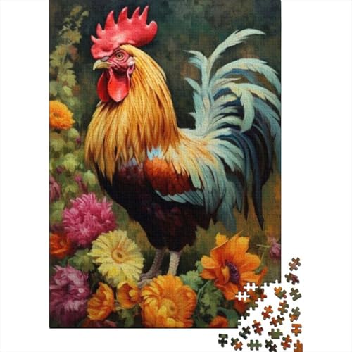 Geflügelhahn-Puzzle, Dekompressionsspielzeug, rechteckiges Papierpuzzle für Kinder und Erwachsene ab 12 Jahren, 1000 Teile (75 x 50 cm) von LMYmoney