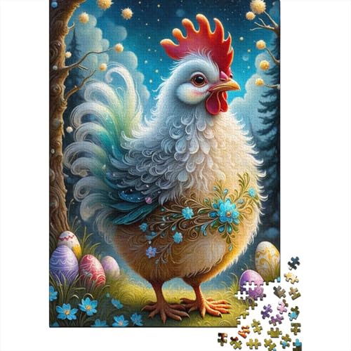 Geflügelhahn-Puzzle-Spielzeug, Lernspiel, Premium-Karton-Puzzle für Erwachsene und Kinder, 1000 Teile (38 x 26 cm) von LMYmoney