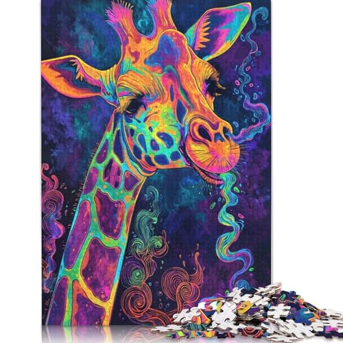 Gelato Giraffe Puzzle 1000-teilige Schwer Puzzle Spielzeug Lernspiel Impossible Herausforderung Spielzeug Für Erwachsene Und Kinder in Bewährter 1000pcs (40x28cm) von LMYmoney