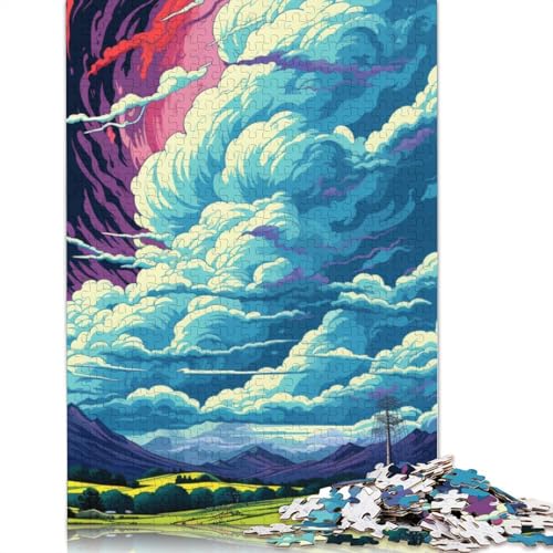 Gemälde von Wolken, Puzzles für Erwachsene, 1000 Teile, Puzzle für Teenager, Lernspiel, Herausforderung, Spielzeug, 1000 Teile (75 x 50 cm) von LMYmoney