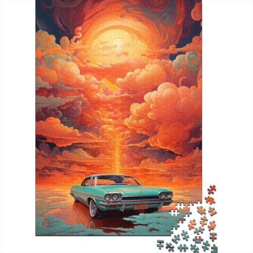 Gemälde von coolen Auto-Puzzles, 1000 Teile, Holzpuzzles für Erwachsene und Teenager, Familienspiel, 1000 Teile (38 x 26 cm) von LMYmoney