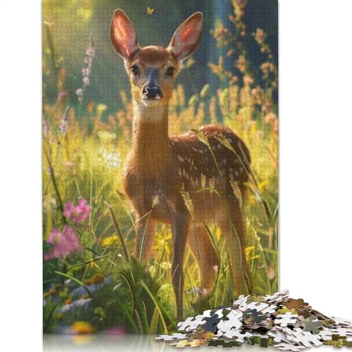 Gentle Deer Puzzle, Lernspiele, Familienaktivitäten, Premium-Karton-Puzzle für Frauen und Männer, Geschenk, 1000 Teile (26 x 38 cm) von LMYmoney