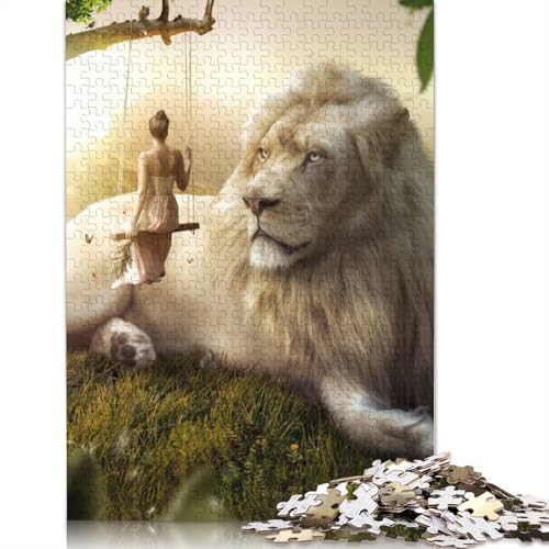 Giant Lion Puzzle 1000 Teile Schwer Puzzle Spielzeug Lernspiel Impossible Herausforderung Spielzeug Für Erwachsene Und Kinder in Bewährter 1000pcs (75x50cm) von LMYmoney