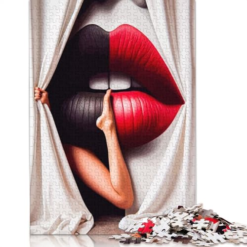 Giant Lips & Leg Puzzles 1000 Teile Schwer Puzzle Spielzeug Lernspiel Impossible Herausforderung Spielzeug Für Erwachsene Und Kinder Ab 14 Jahren 1000pcs (38x26cm) von LMYmoney